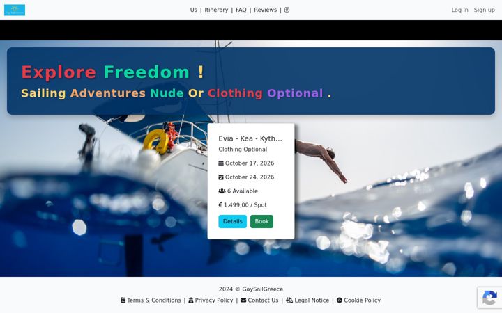 Screenshot of gaysailgreece.com