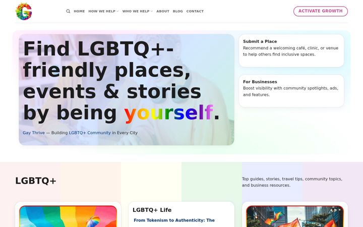 Screenshot of gaythrive.com
