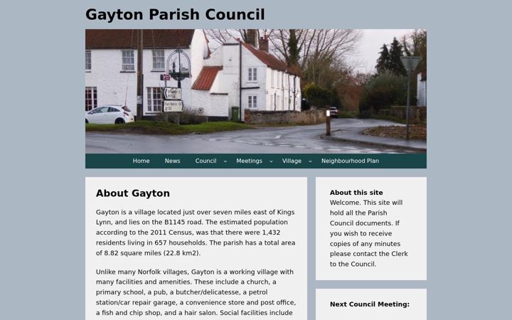 Screenshot of gaytonpc.org.uk