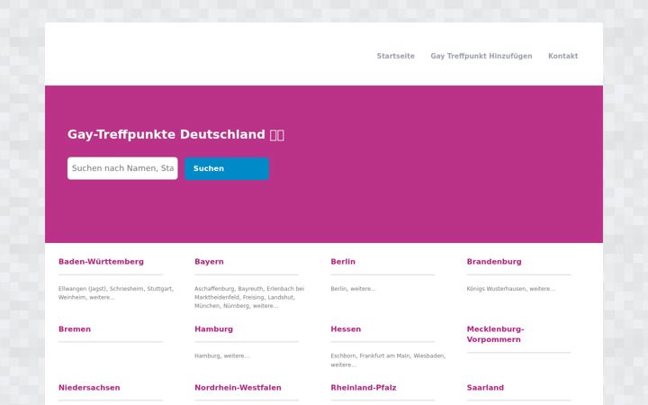 Screenshot of gaytreffpunkte.club