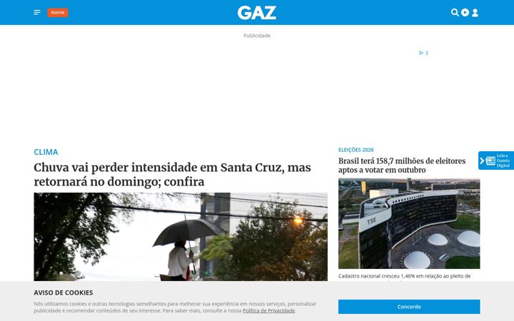 Screenshot of gaz.com.br