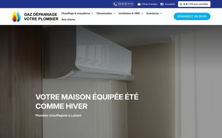 Screenshot of gazdepannage28.fr