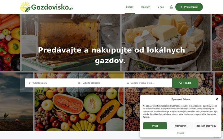 Screenshot of gazdovisko.sk