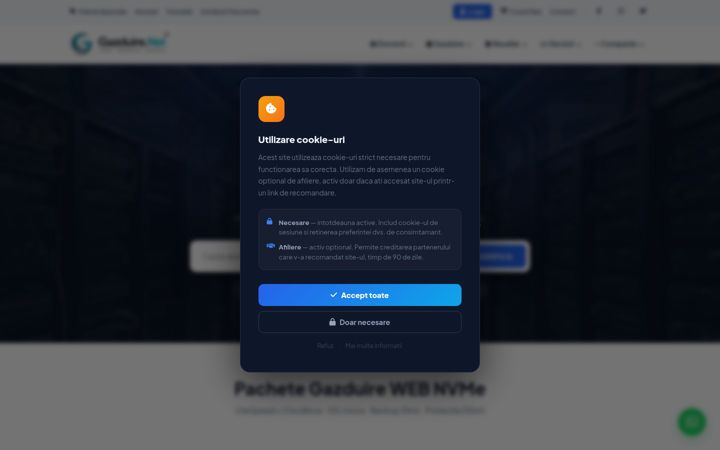 Screenshot of gazduire.com.ro