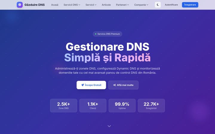 Screenshot of gazduiredns.ro