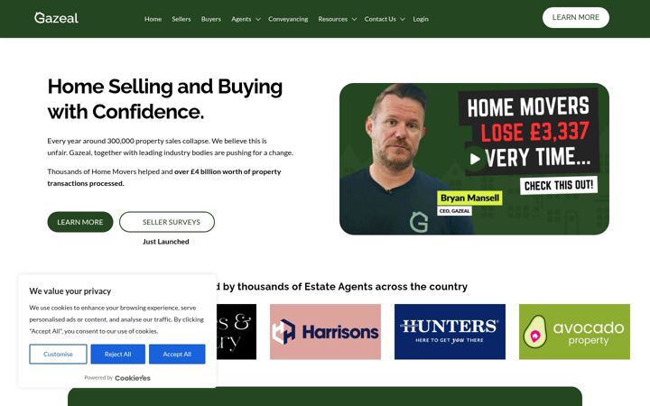 Screenshot of gazeal.co.uk