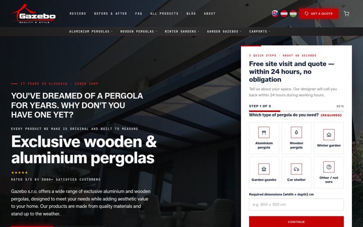Screenshot of gazebo-pergola.eu