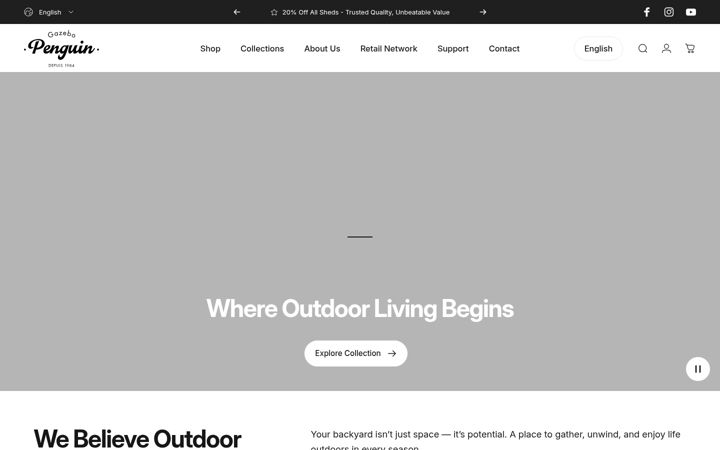 Screenshot of gazebopenguin.com