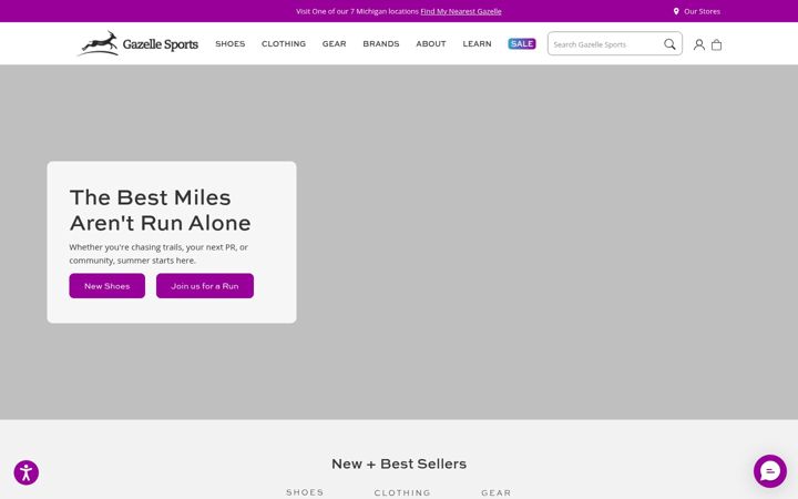 Screenshot of gazellesports.com