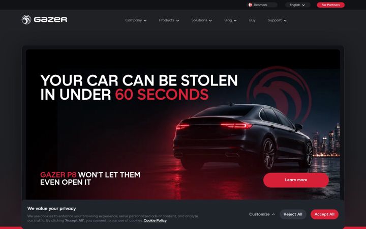 Screenshot of gazer.com