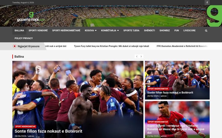 Screenshot of gazeta-topi.com