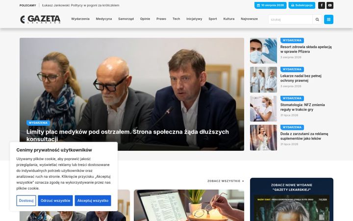 Screenshot of gazetalekarska.pl