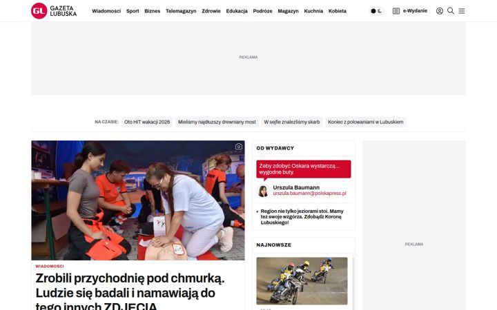 Screenshot of gazetalubuska.pl