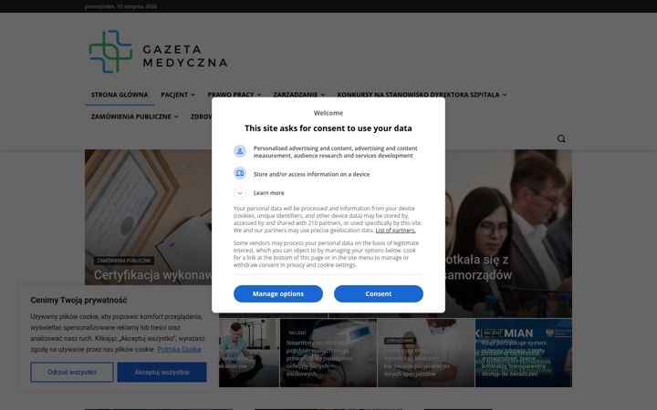 Screenshot of gazetamedyczna.com