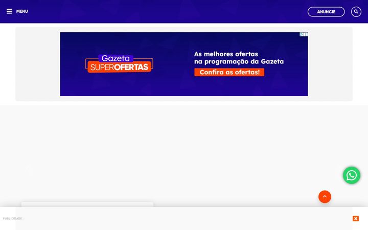 Screenshot of gazetashopping.tv.br