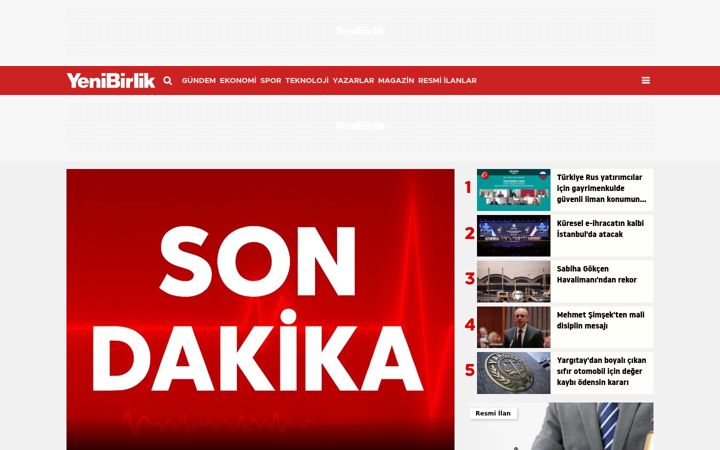 Screenshot of gazetebirlik.com