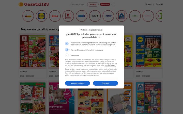 Screenshot of gazetki123.pl