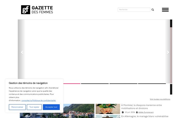 Screenshot of gazettedesfemmes.ca