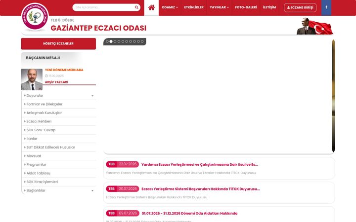 Screenshot of gaziantepeo.org.tr