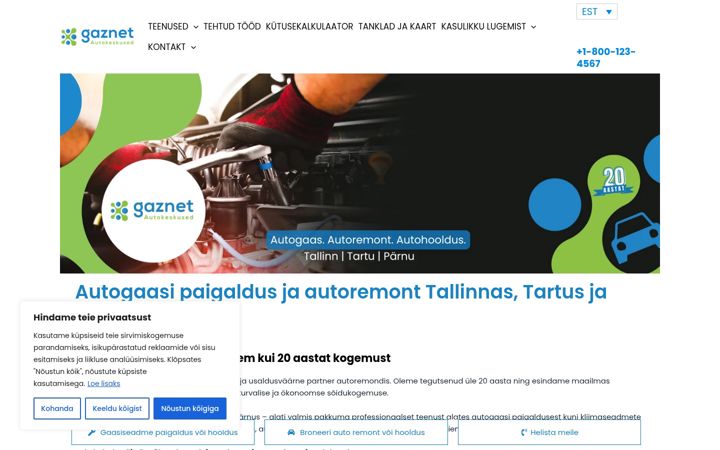 Screenshot of gaznet.ee