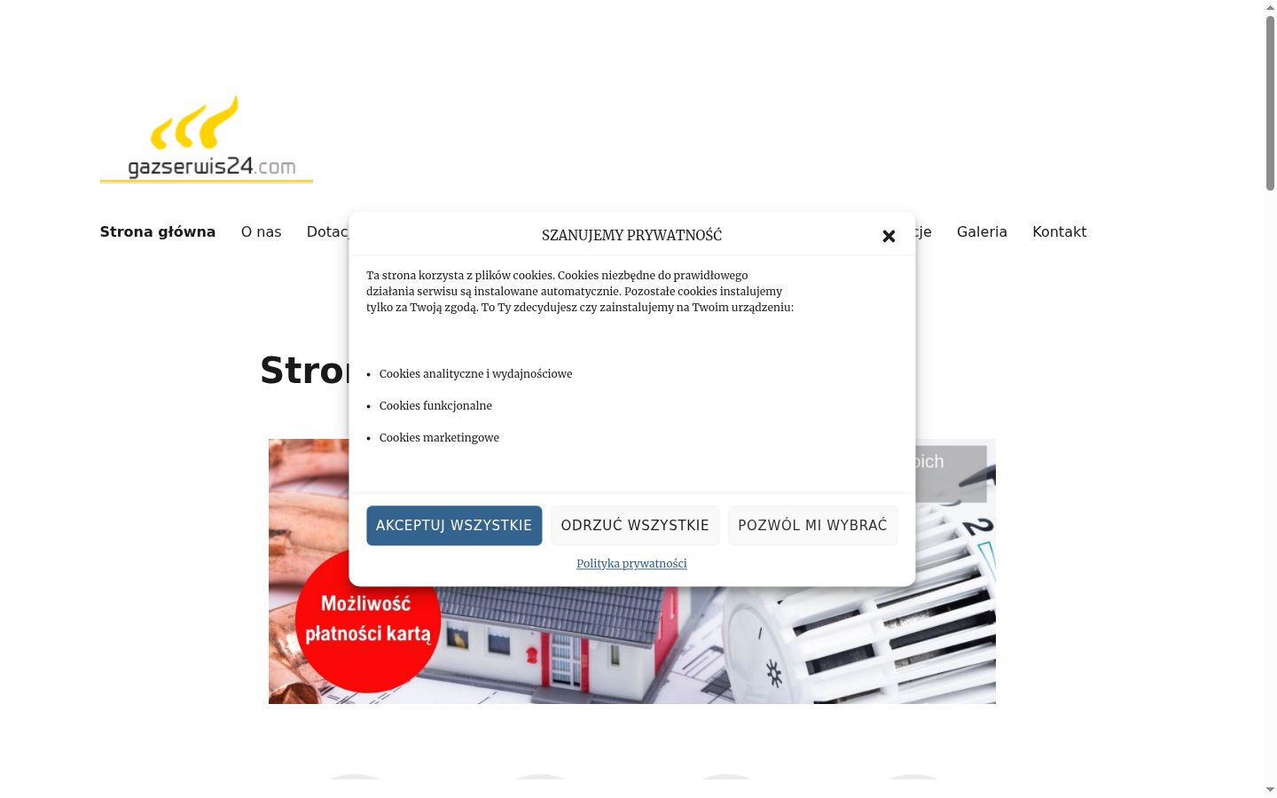 Snímka obrazovky banera súhlasu zobrazeného pred akoukoľvek interakciou