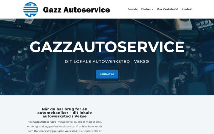 Screenshot of gazzautoservice.dk
