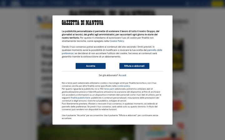 Screenshot of gazzettadimantova.it