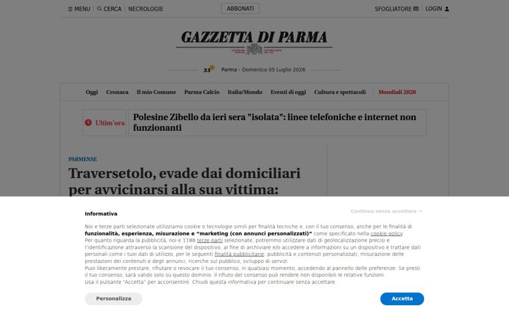 Screenshot of gazzettadiparma.it