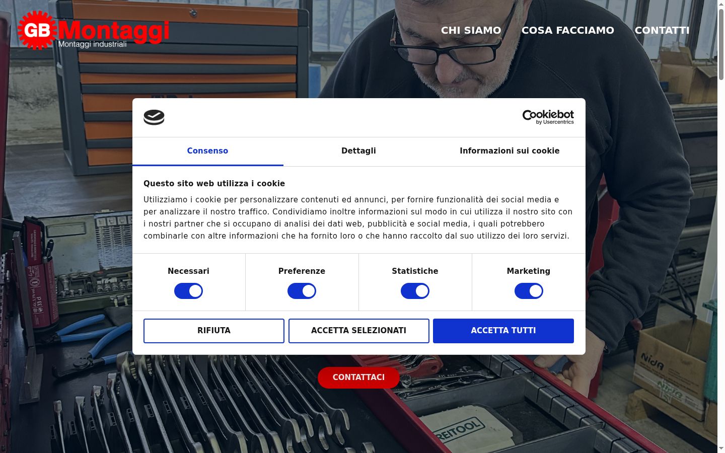 Screenshot tal-banner tal-kunsens muri qabel kwalunkwe interazzjoni