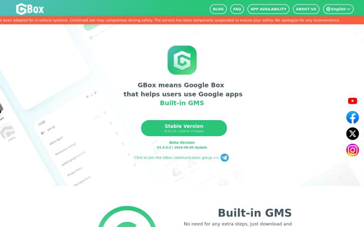 Screenshot van gboxlab.com