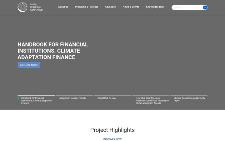 Screenshot of gca.org