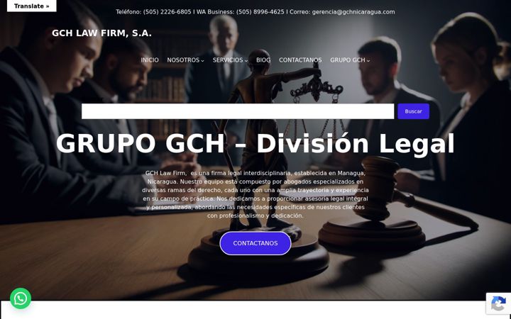 Ekrānuzņēmums no gchnicaragua.com