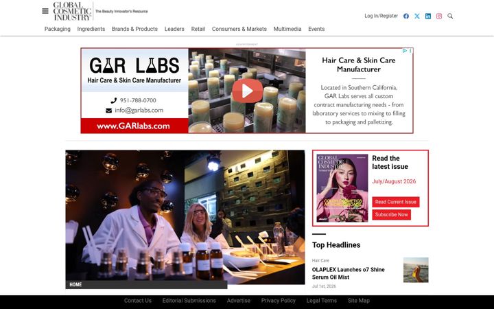 Screenshot van gcimagazine.com