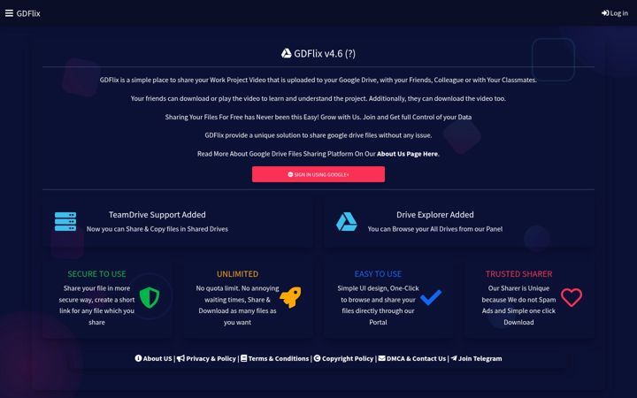 Screenshot stránky gdflix.io
