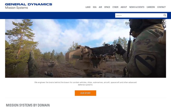 Screenshot of gdmissionsystems.com