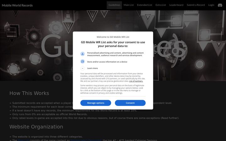 Posnetek zaslona gdmobilewrlist.com