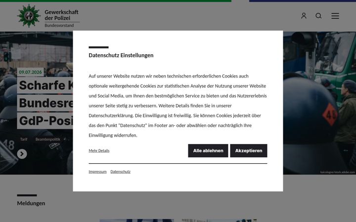 Screenshot of gdp.de