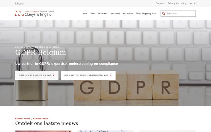 Screenshot von gdprbelgium.be