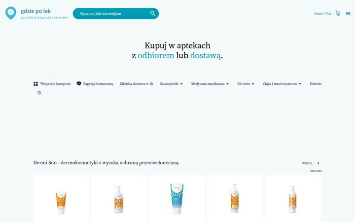Screenshot of gdziepolek.pl