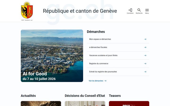 Captură de ecran a ge.ch