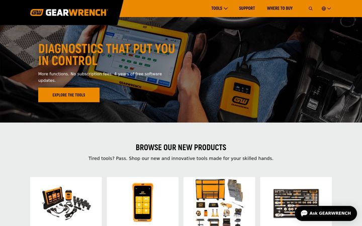 Screenshot of gearwrench.com