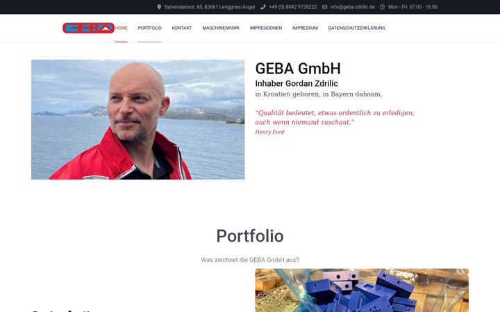 Screenshot of geba-zdrilic.de