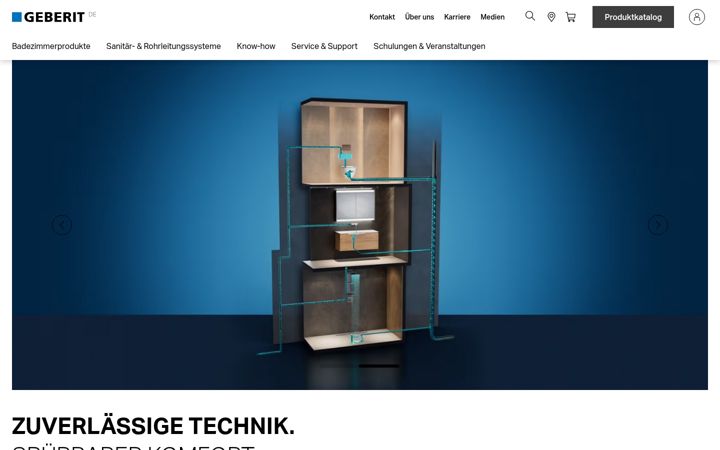 Screenshot of geberit.de