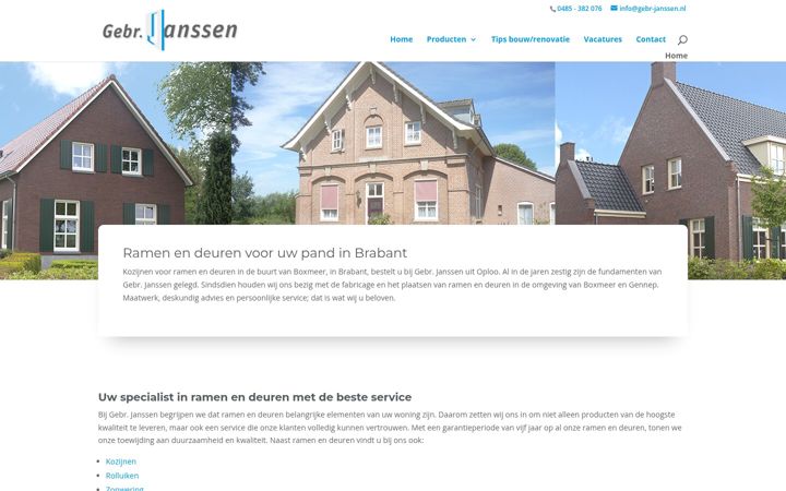 Capture d'écran de gebr-janssen.nl