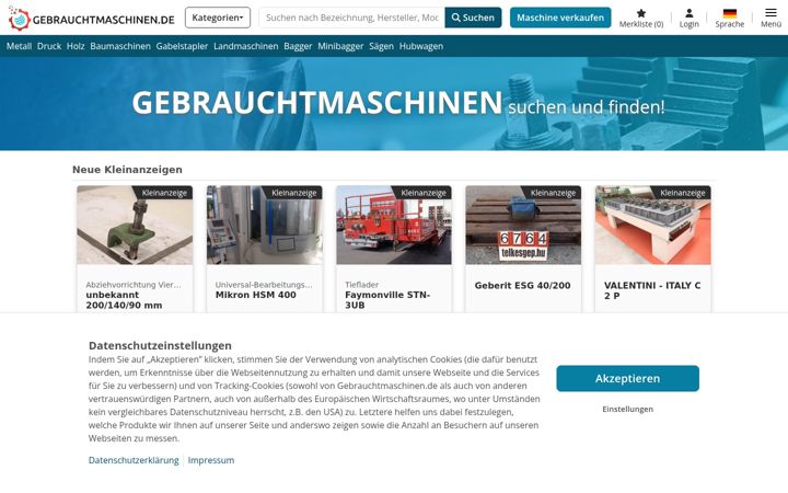 Screenshot of gebrauchtmaschinen.de