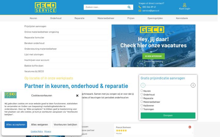 Screenshot of gecoservice.nl