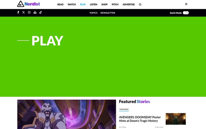 Screenshot of geekandsundry.com