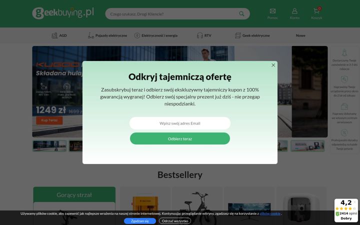 Screenshot of geekbuying.pl