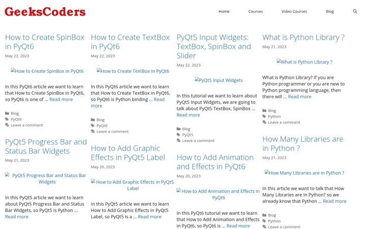 Screenshot of geekscoders.com