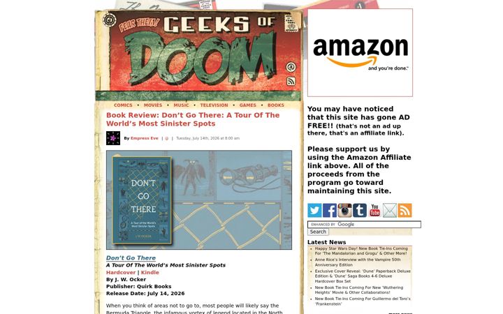 Screenshot of geeksofdoom.com
